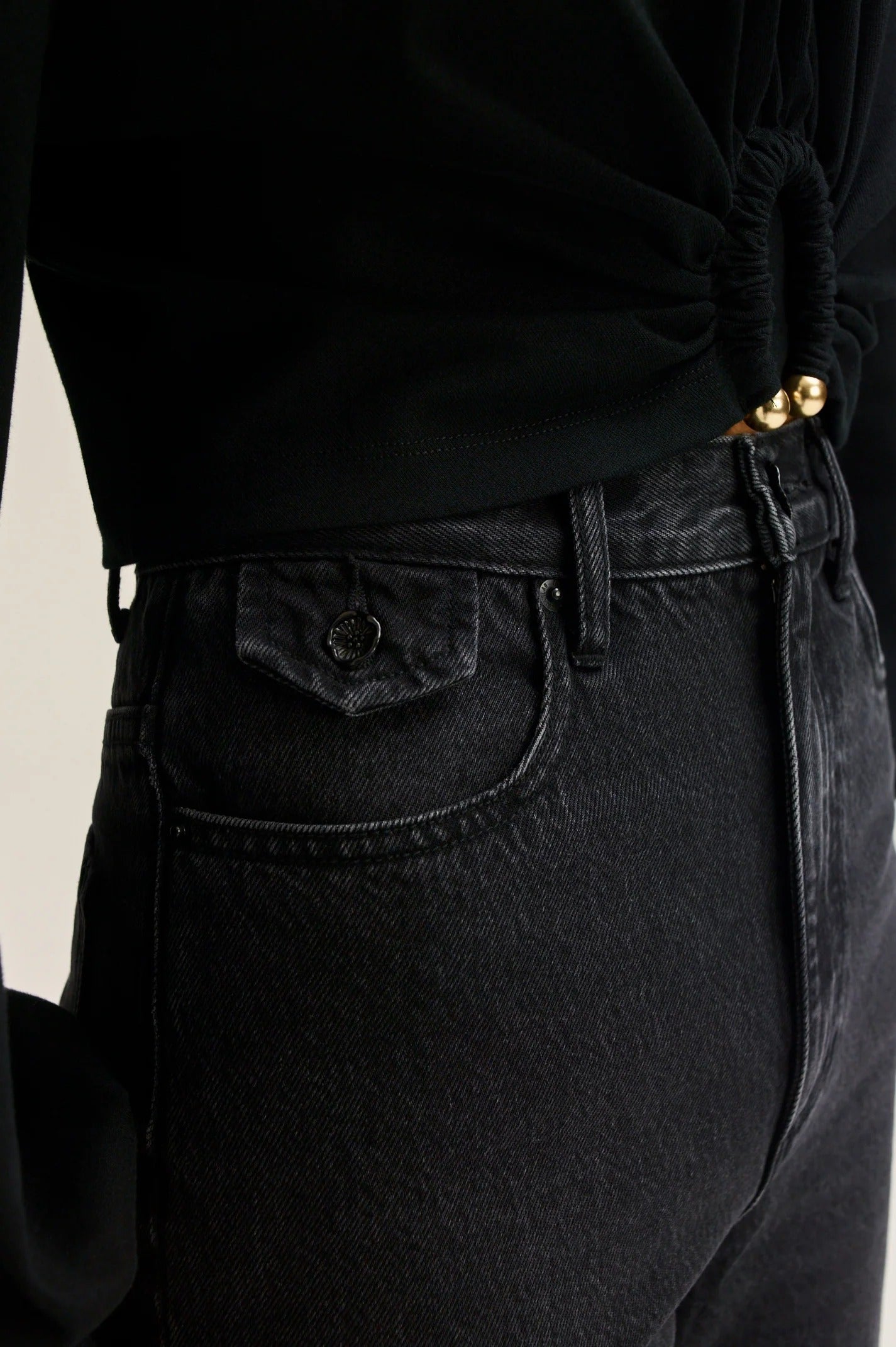 Denim Selvedge Wide Leg Jean