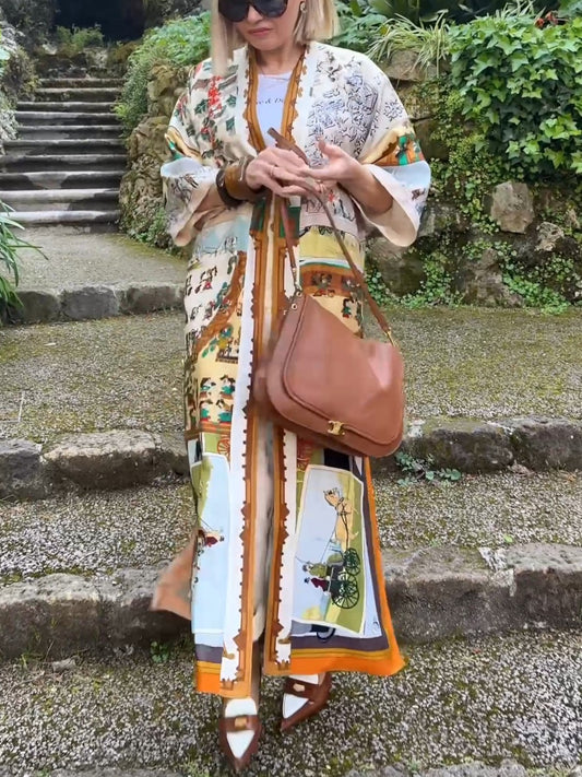 Casual & Comfortable Silk Long Coat