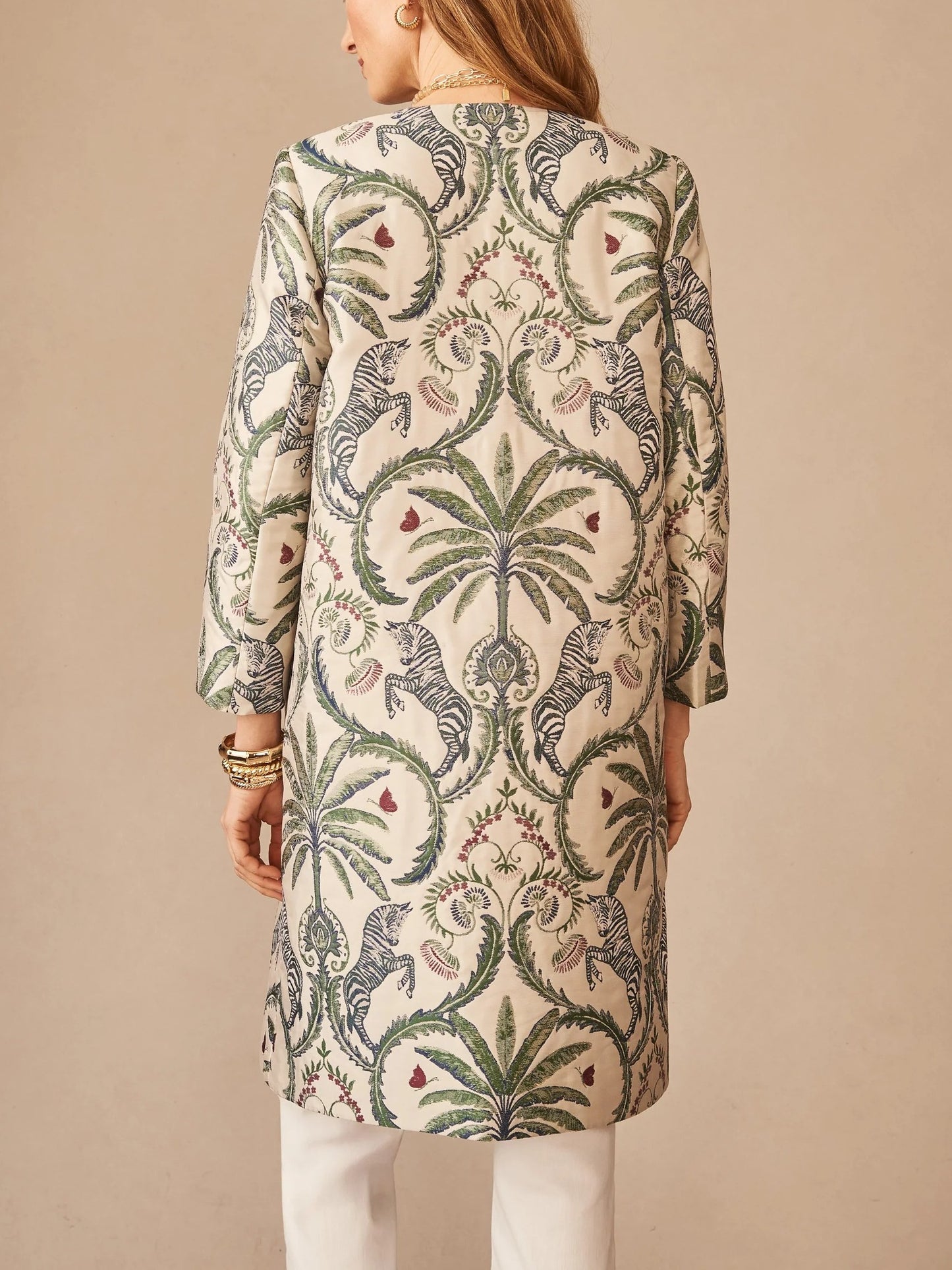 Judy Coat in Maxi Zebra Isle Jacquard