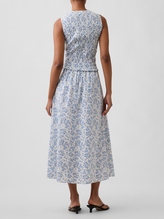 Ditsy Blue Floral Smocked Co-ord Set