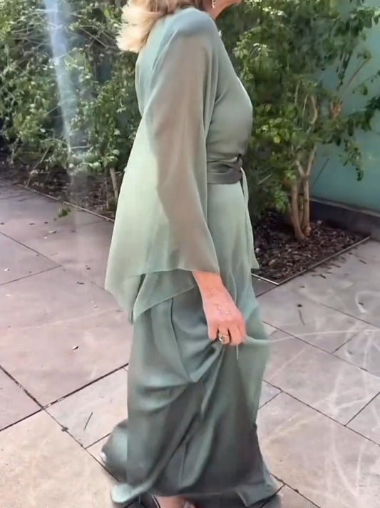 Cationic chiffon dress