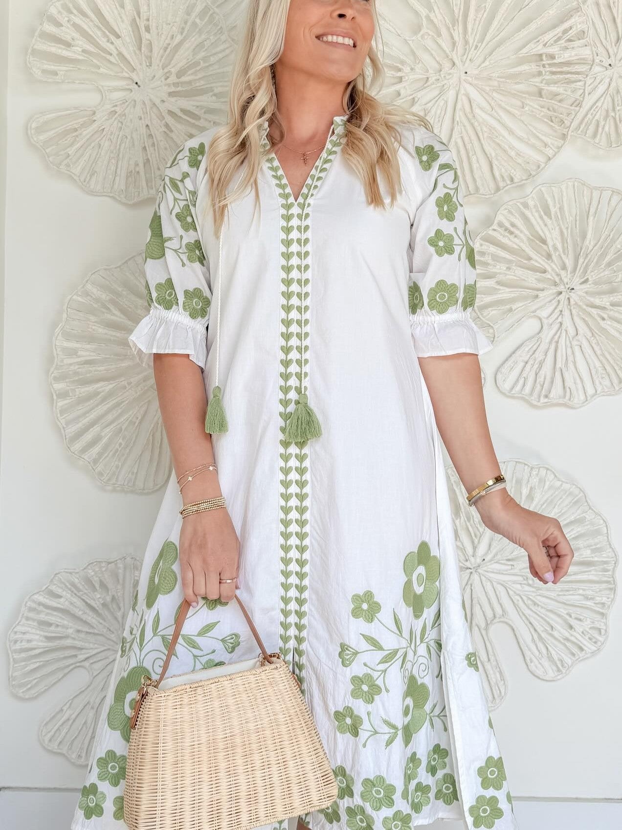 The Rosie Green Embroidered Midi
