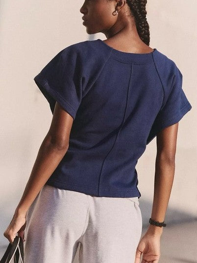 Timeless Navy Tie Top