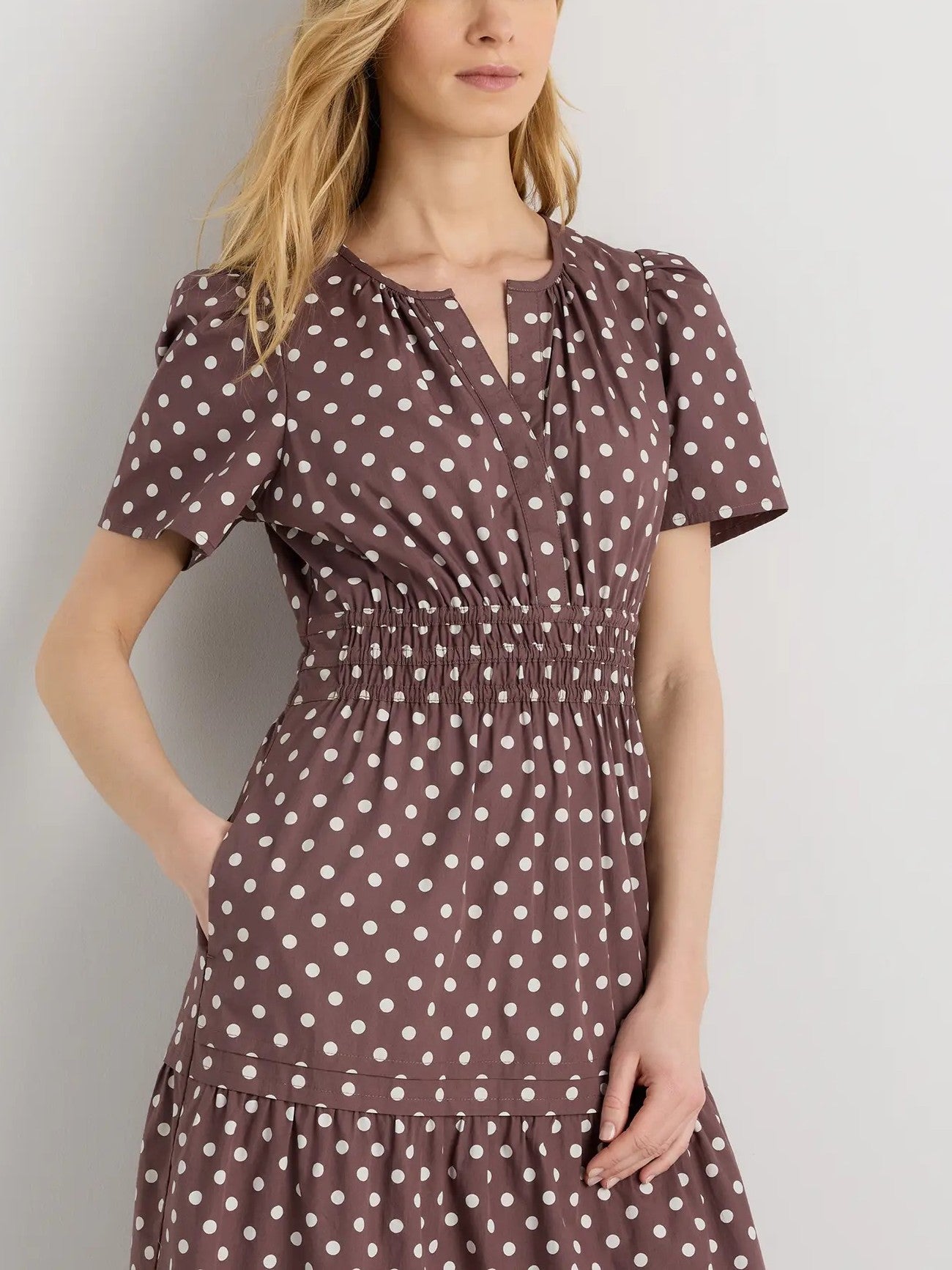 100% Organic Cotton Poplin Tiered Maxi Dress