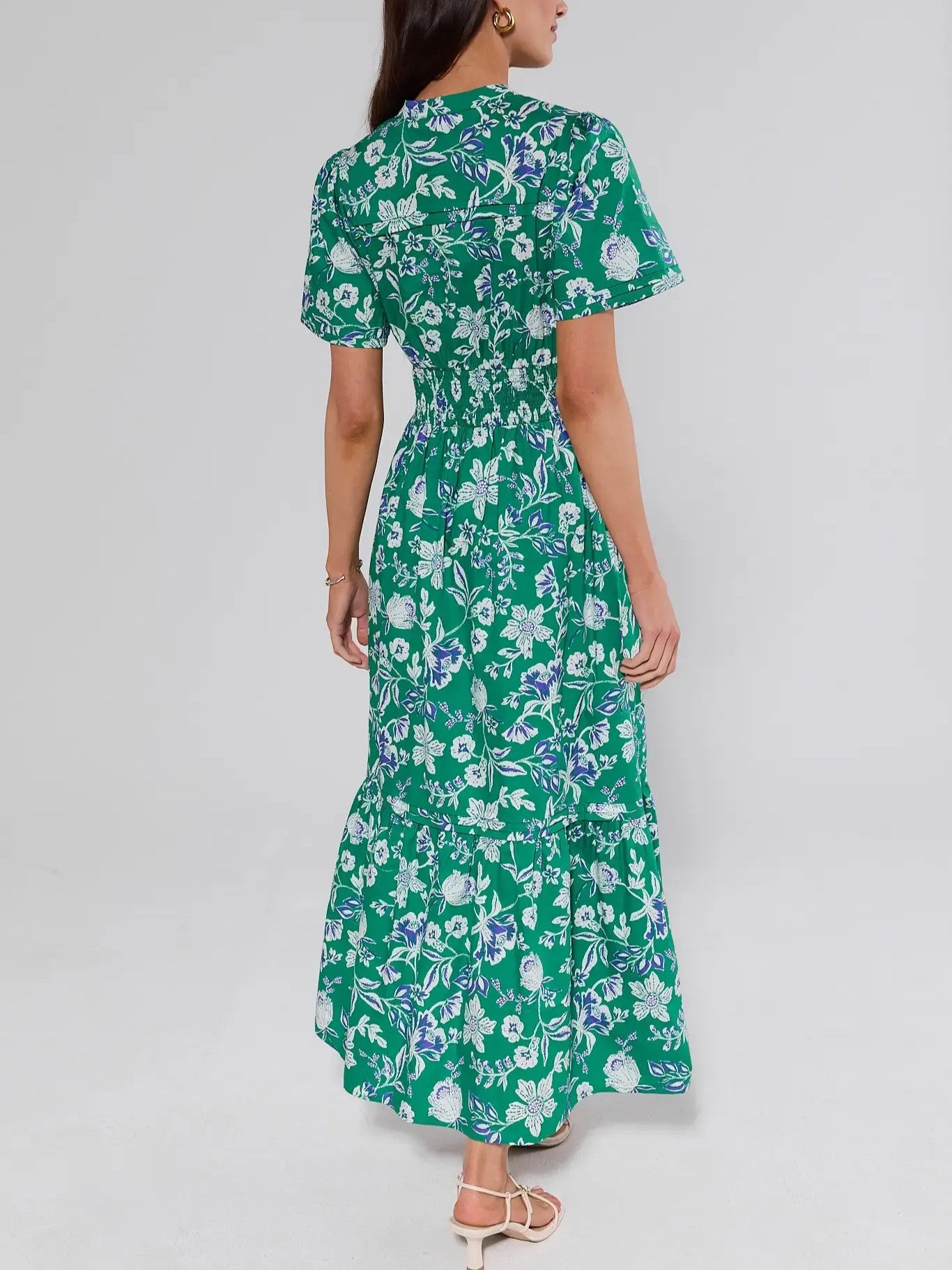 Isabella Green Floral Maxi Dress