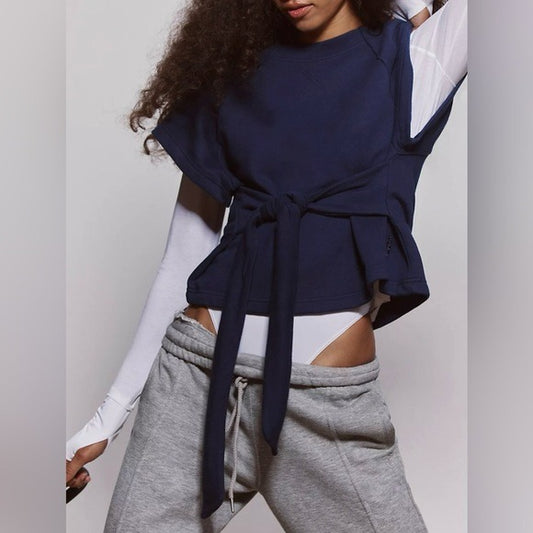 Timeless Navy Tie Top