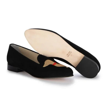 Embroidered Dachshund Loafers