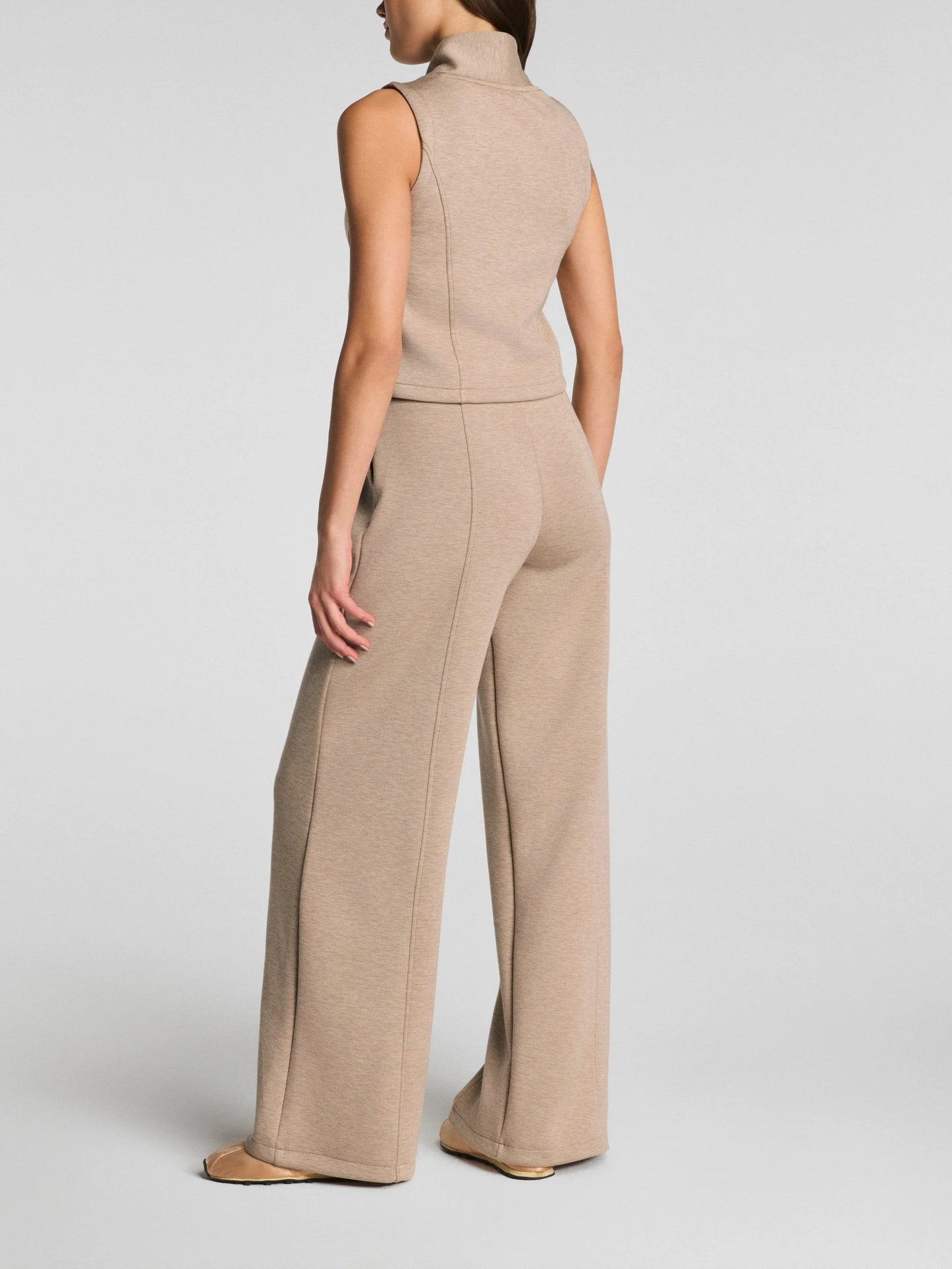 Shawl Collar Half Zip Jumpsuit