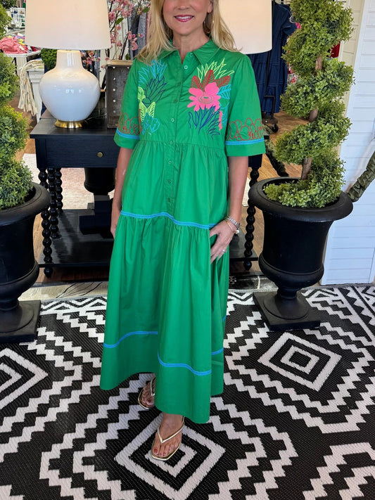 Sofia Dress - Kelly Green