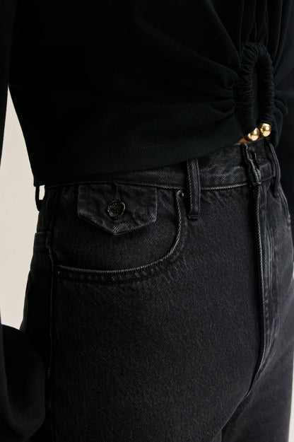 Denim Selvedge Wide Leg Jean