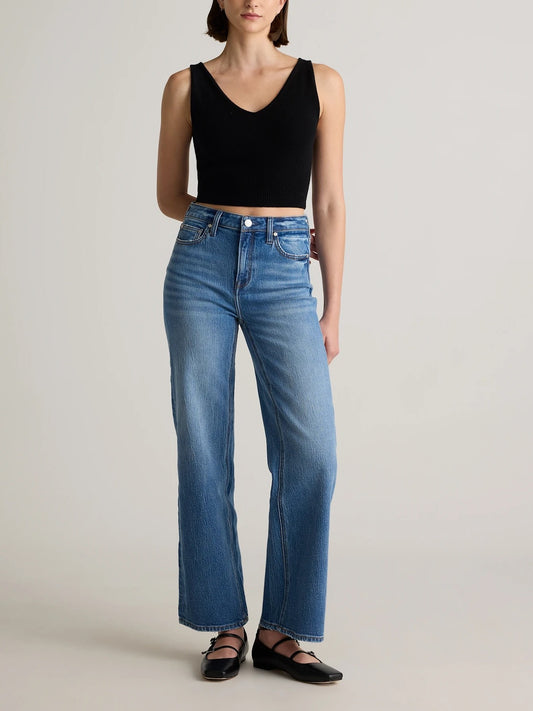 Stretch Relaxed Straight Jeans