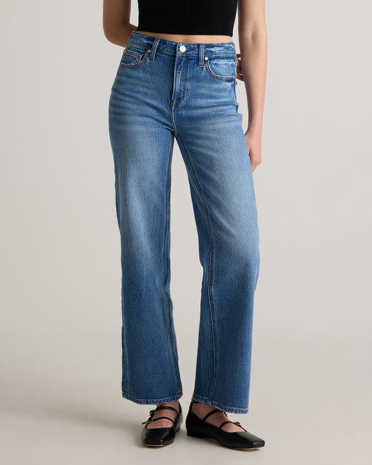 Stretch Relaxed Straight Jeans