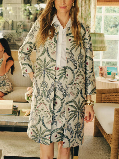 Judy Coat in Maxi Zebra Isle Jacquard