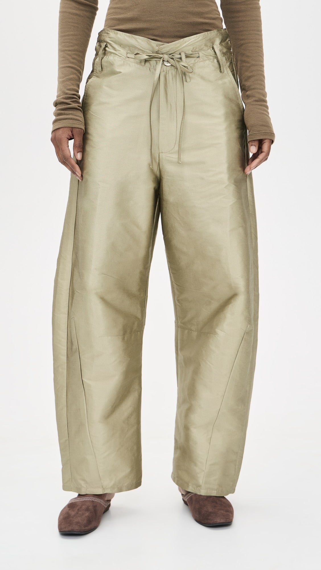 Techno Taffeta Barrel Pants