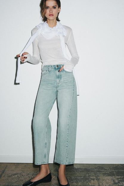 MID-WAIST RELAXED FIT ANKLE JEANS