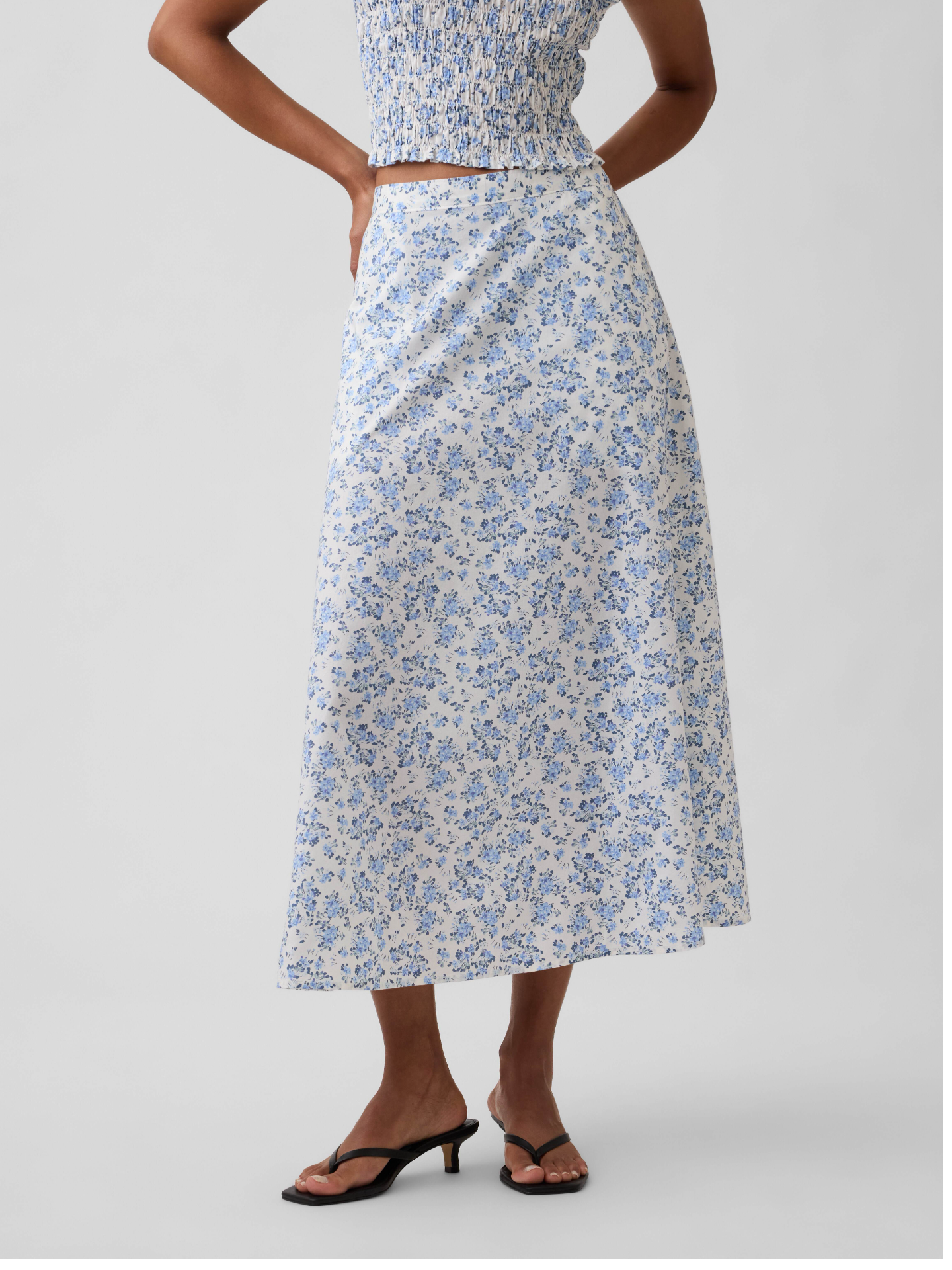 Ditsy Blue Floral Smocked Co-ord Set