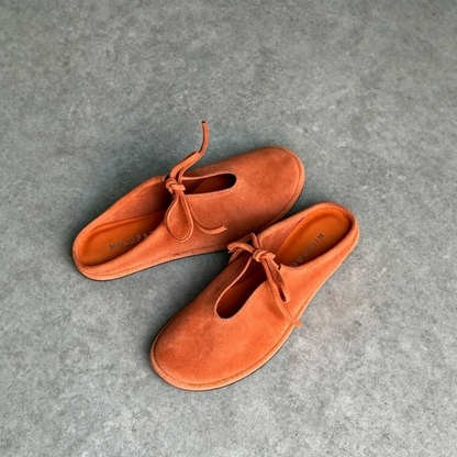 Bow Suede Mule Slippers