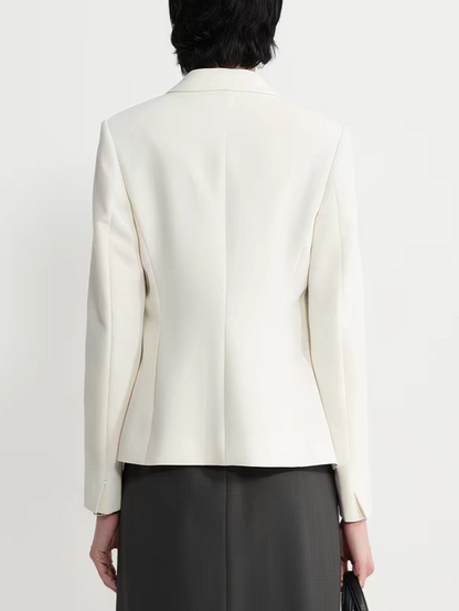 Cream Rosebud Button Jacket
