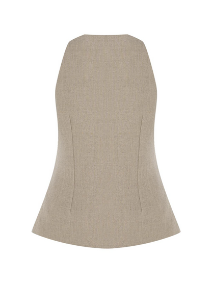 Cotton & Linen Sleeveless Vest & Trousers