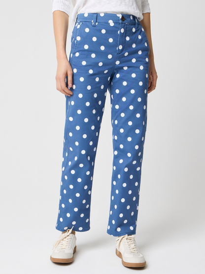 Rustic Ocean White Printed Everyday Chino Pant