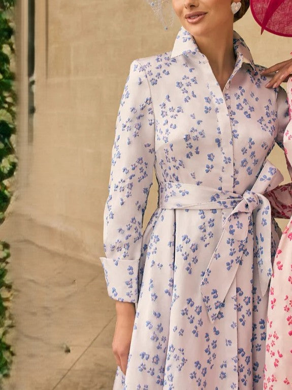 Pink Floral Shirt Dress