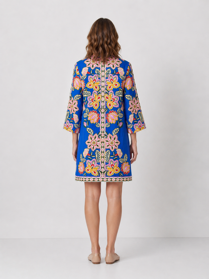 Carmen Linen Short Dress