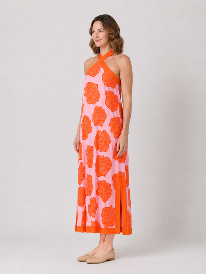 Shell Yeah Halter Midi Dress