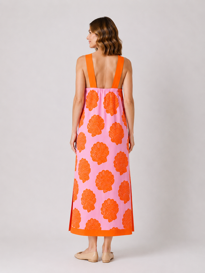 Shell Yeah Halter Midi Dress