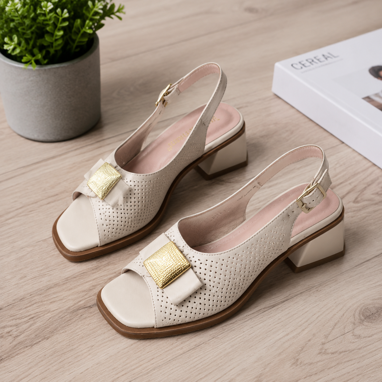 Golden Aura Slingbacks