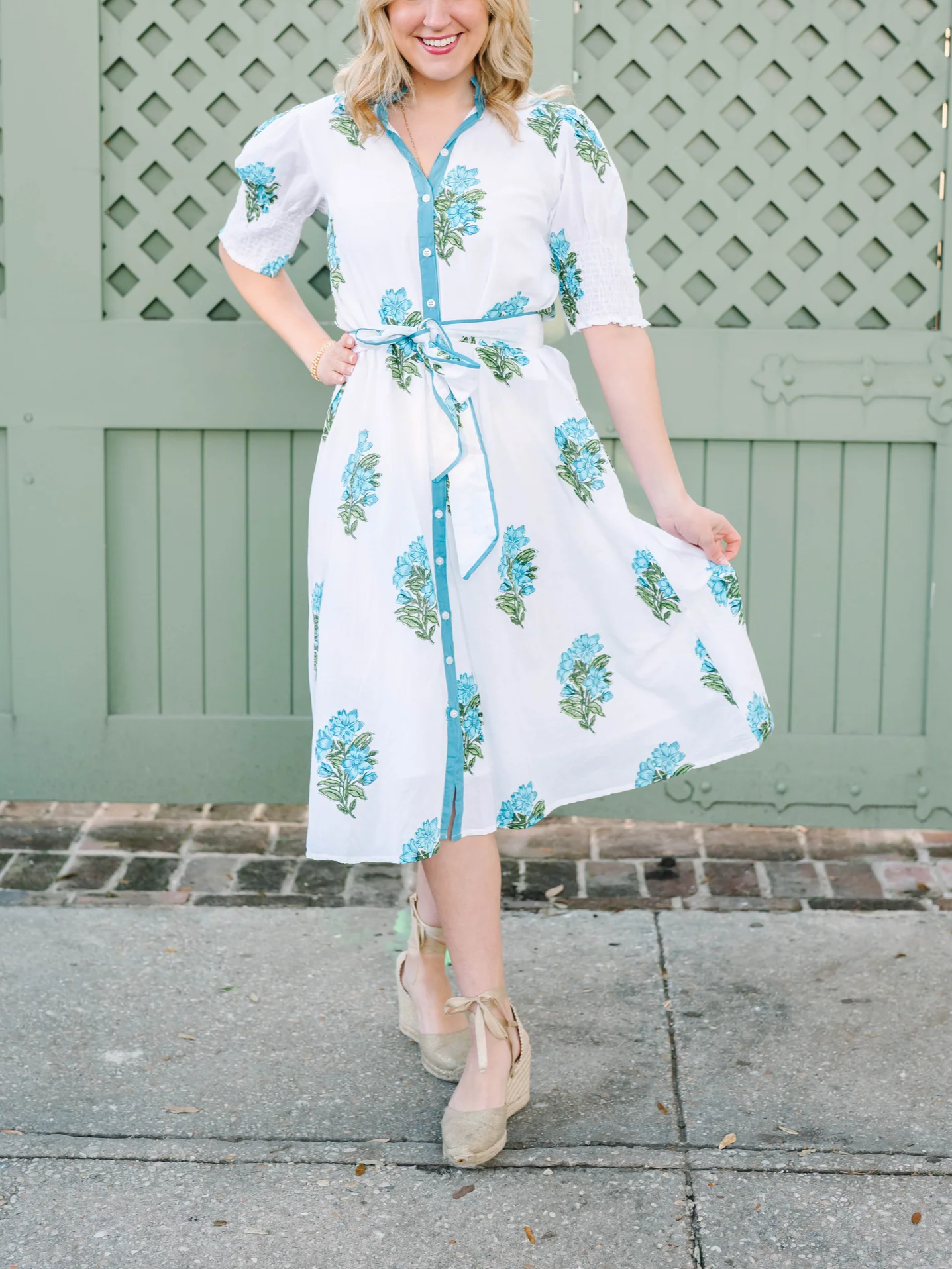 Spring Bloom Shirt Dress