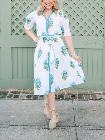 Spring Bloom Shirt Dress
