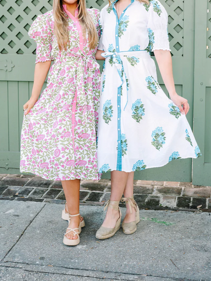 Spring Bloom Shirt Dress