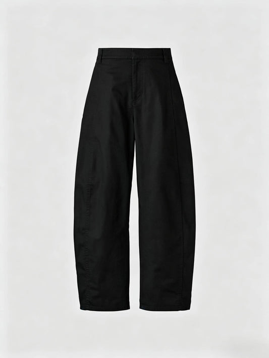 Cotton Curve Ankle Trousers