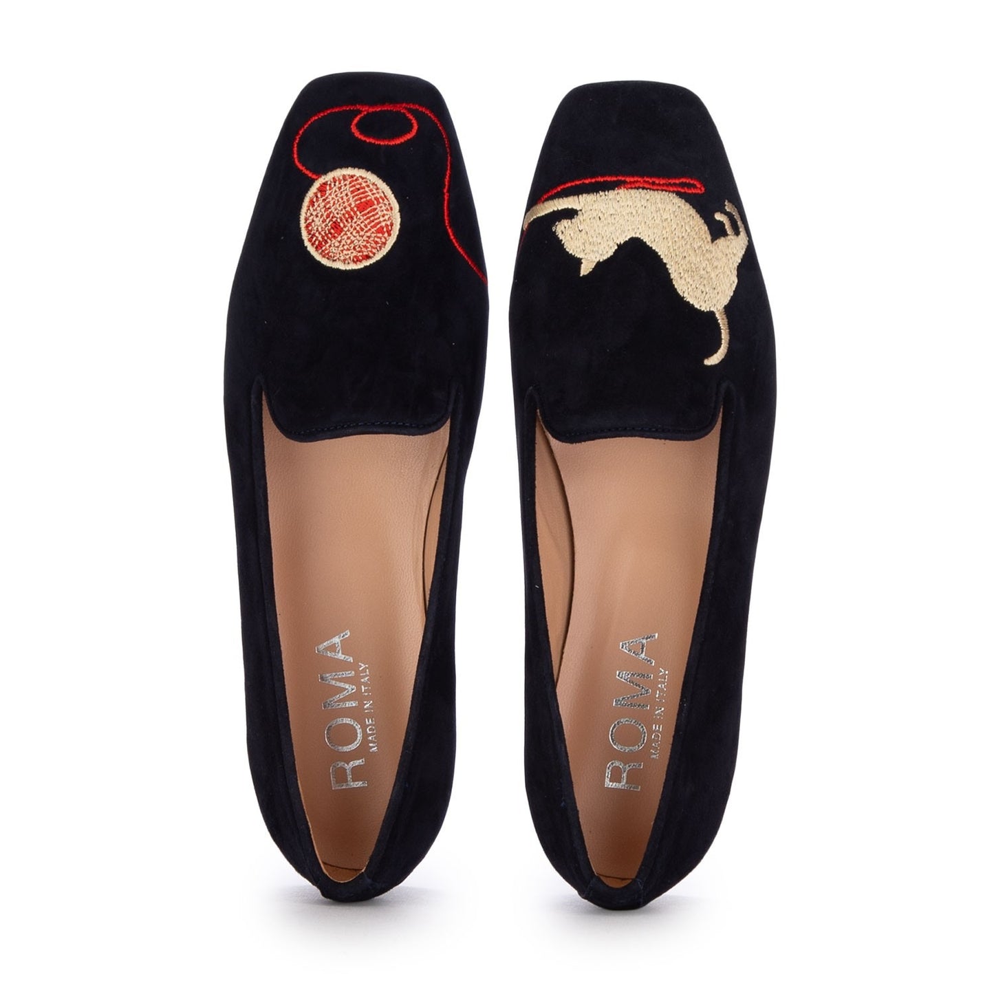 Embroidered Dachshund Loafers
