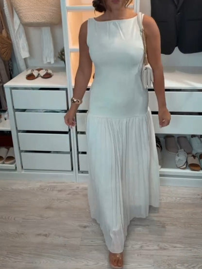 Exquisite Boat Neckline Maxi Dress