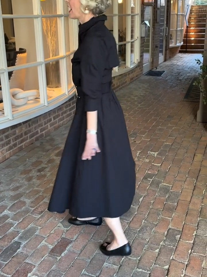 Poplin 3/4 Sleeve Dress