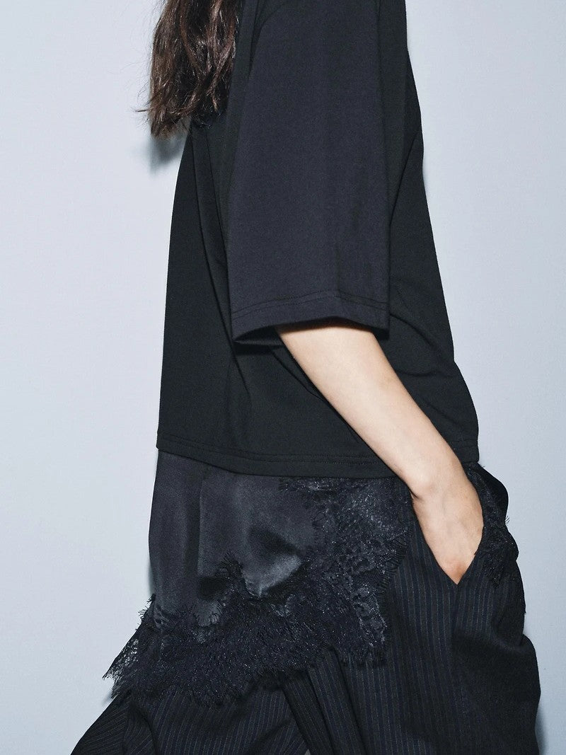 COMBINATION LACE T-SHIRT