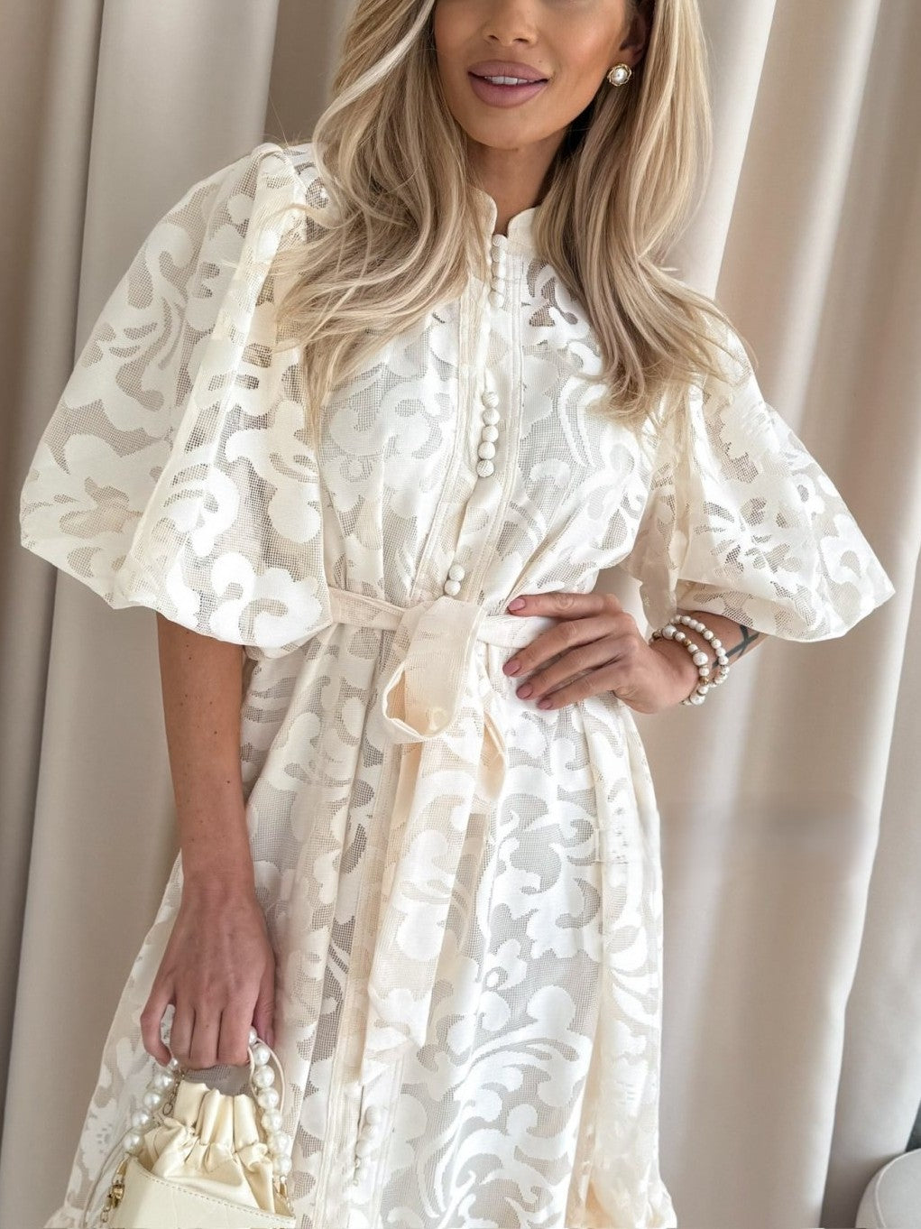 Sukienka elegancka maxi , beige