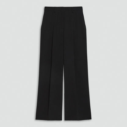 Pleated Wide-Leg Trousers in Admiral Crepe