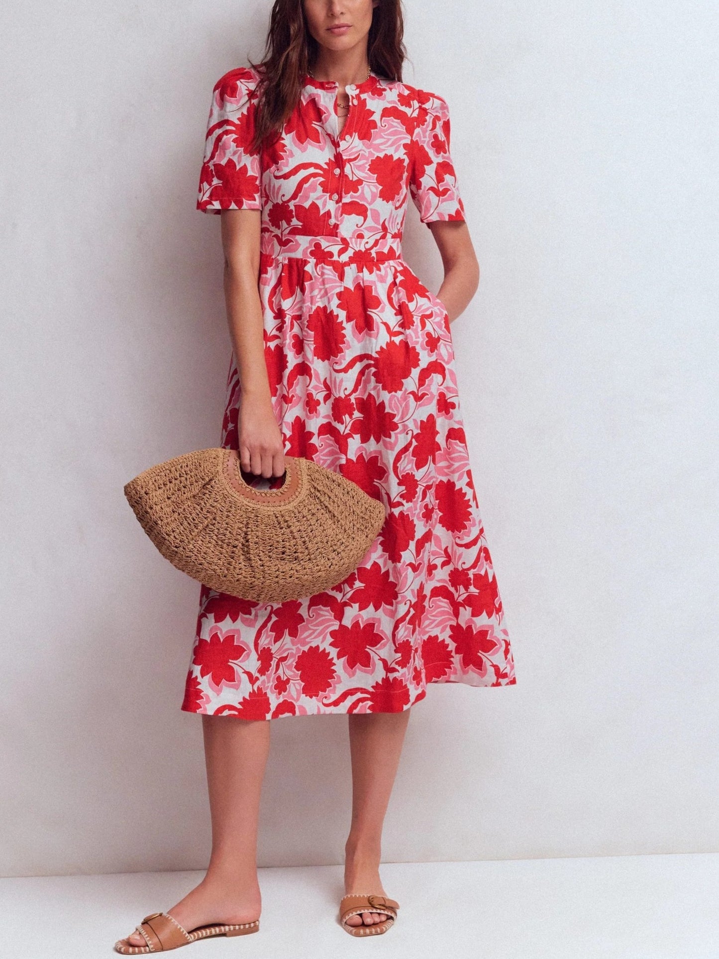 Ivy Linen Midi Dress
