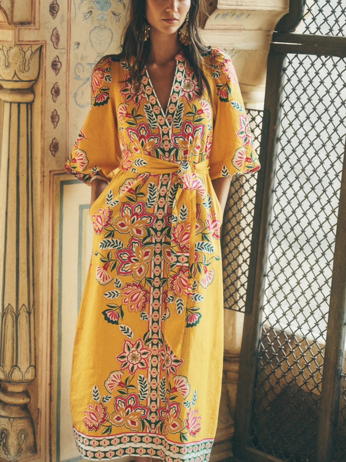 Octavia Linen Blend Dress