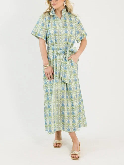 Elaine Floral Maxi, Blue