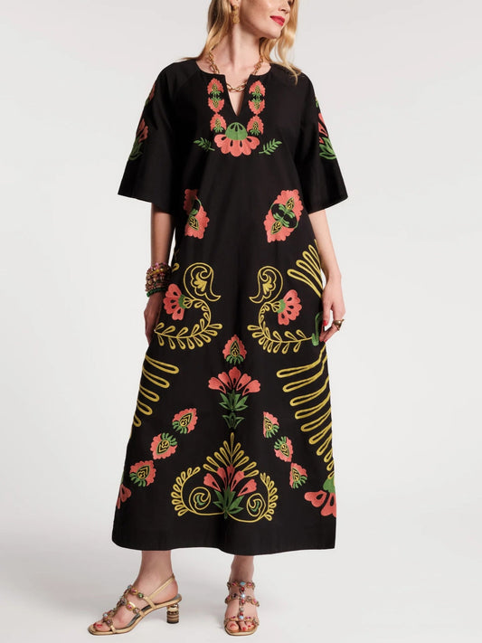 Embroidered Charming Caftan