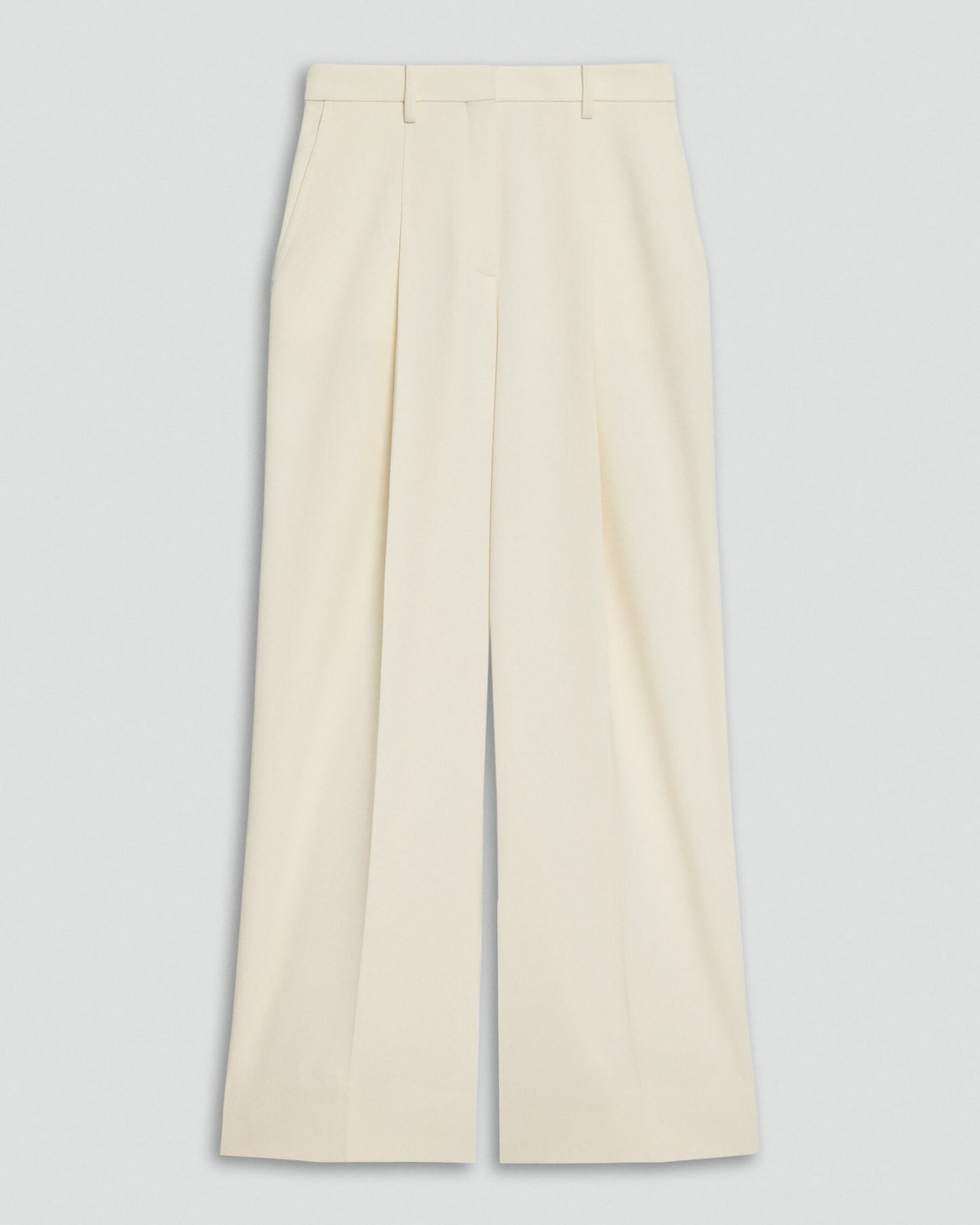 Pleated Wide-Leg Trousers in Admiral Crepe