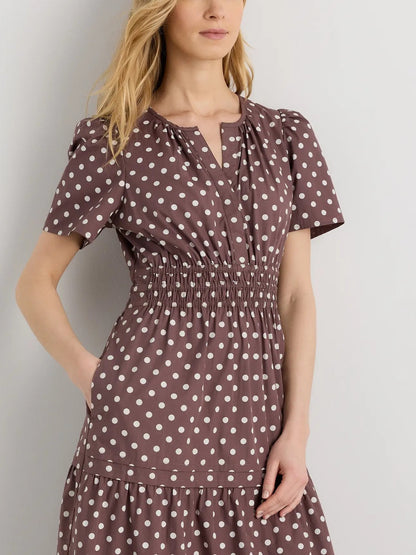 100% Organic Cotton Poplin Tiered Maxi Dress