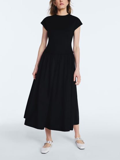Scoop Women’s Maxi Dress with Short Dolman Sleeves