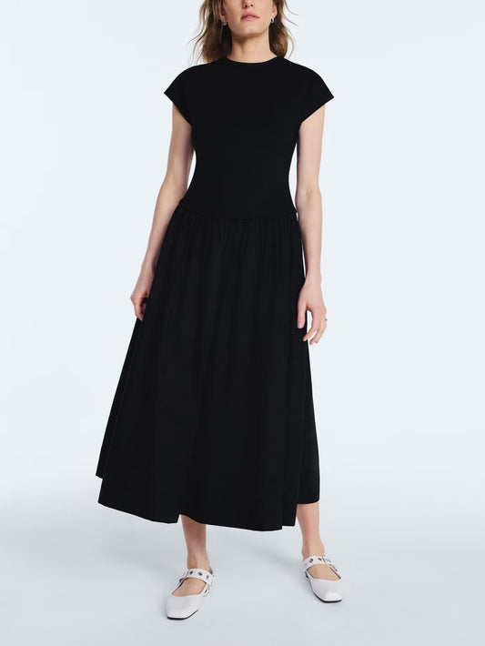 Scoop Women’s Maxi Dress with Short Dolman Sleeves