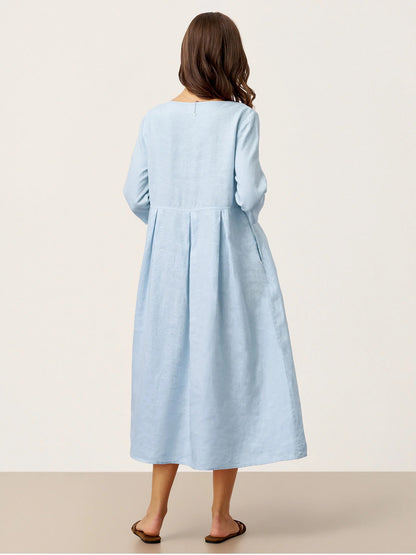 Crescent Neck Midi Dress