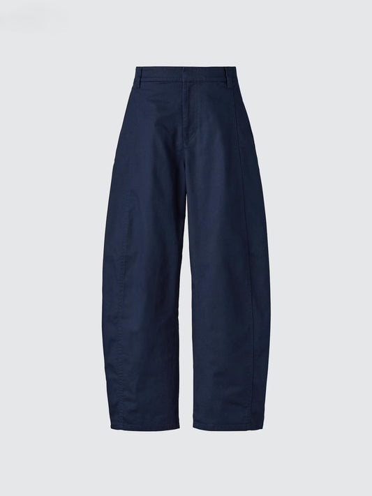 Cotton Curve Ankle Trousers