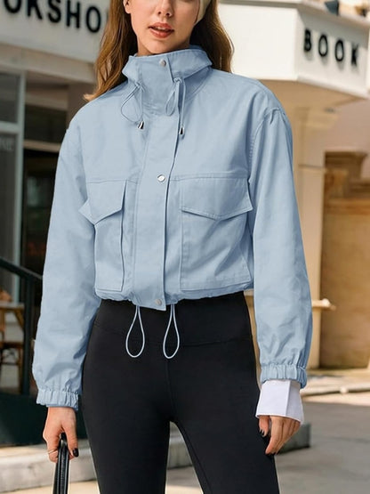 Cropped Jacket with Pockets